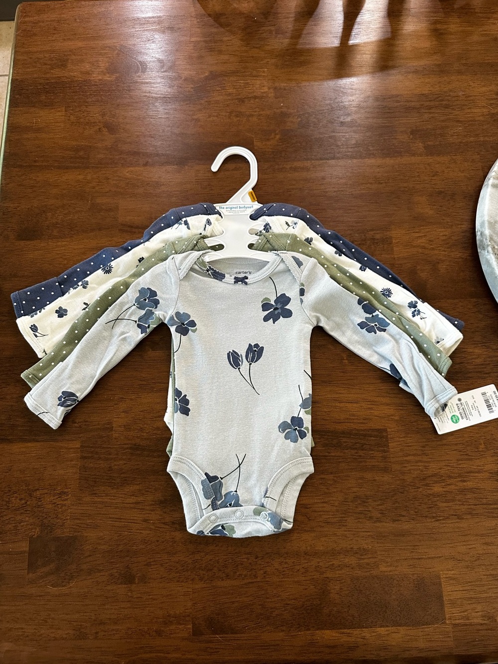Carter's Floral Long-Sleeve One-Piece Bodysuit (Set of 4) - Newborn